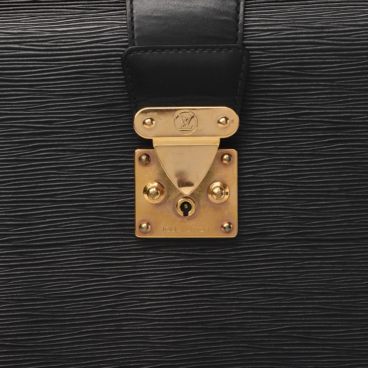 Louis Vuitton Epi Serviette Fermoir Briefcase Black 23 of 23