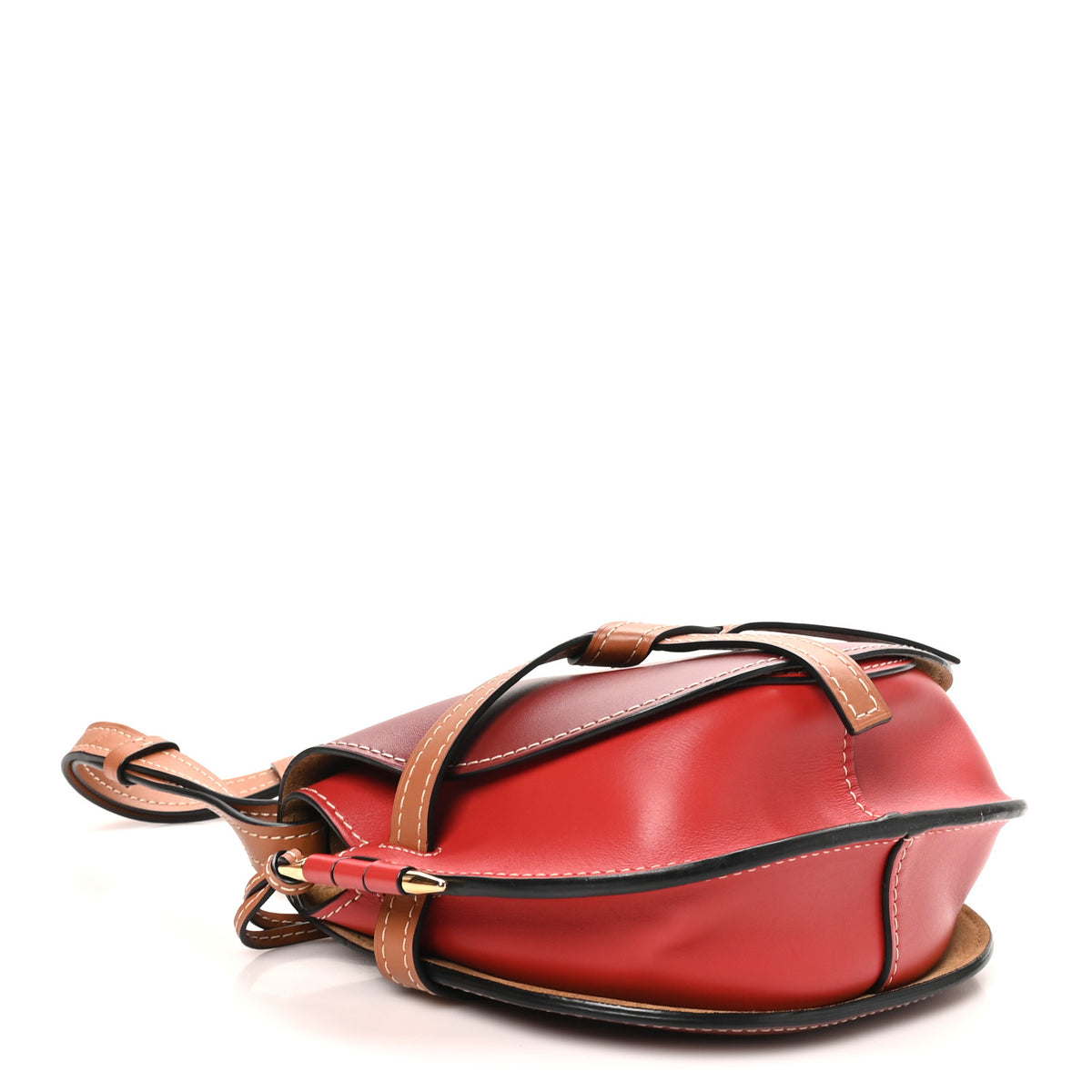 Loewe Calfskin Small Gate Crossbody Bag Garnet Pomodoro 4 of 9
