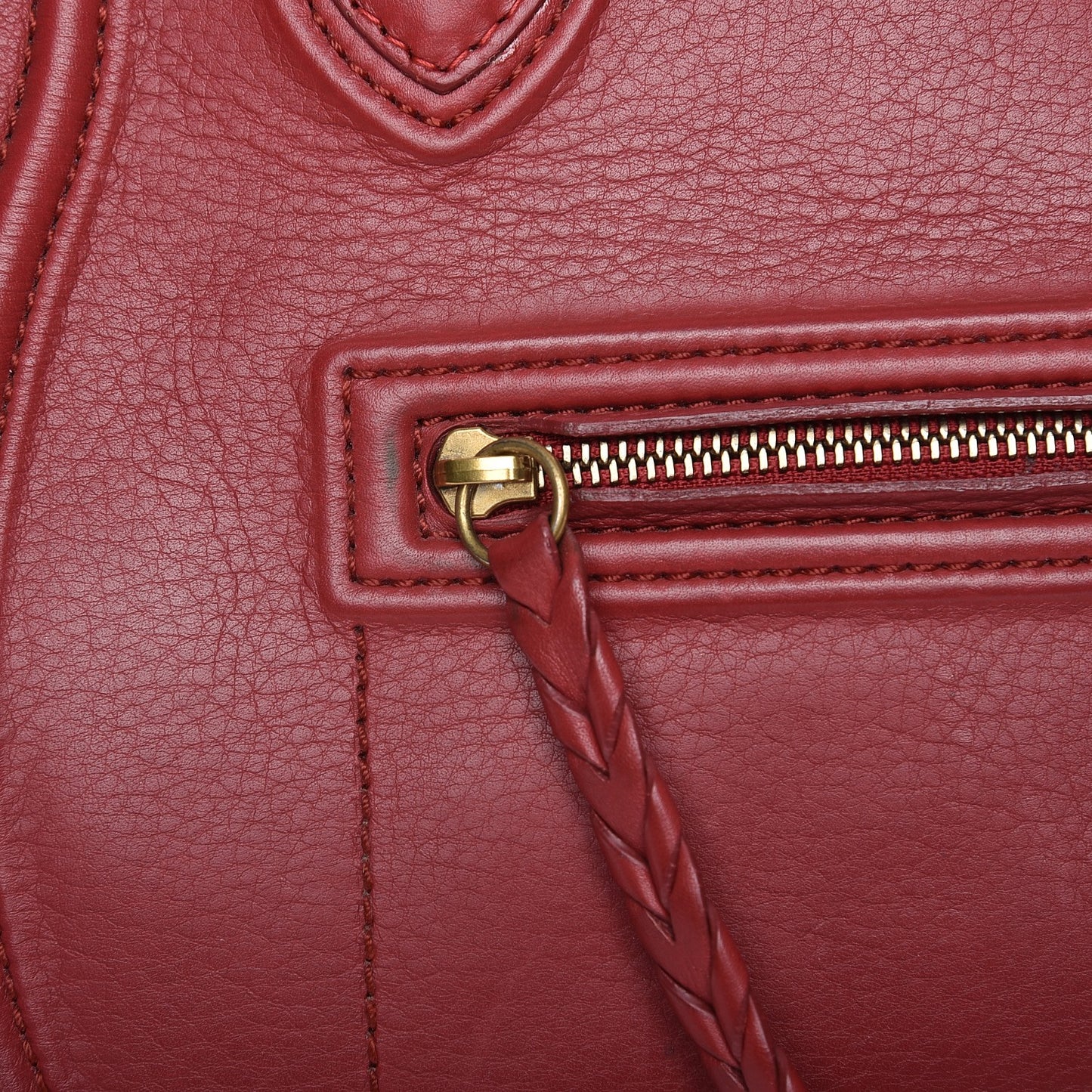 Supple Calfskin Medium Phantom Luggage Red