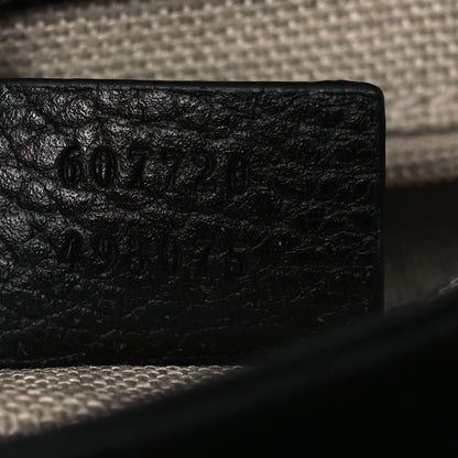 Gucci Dollar Calfskin Interlocking G Crossbody Bag Black 7 of 15