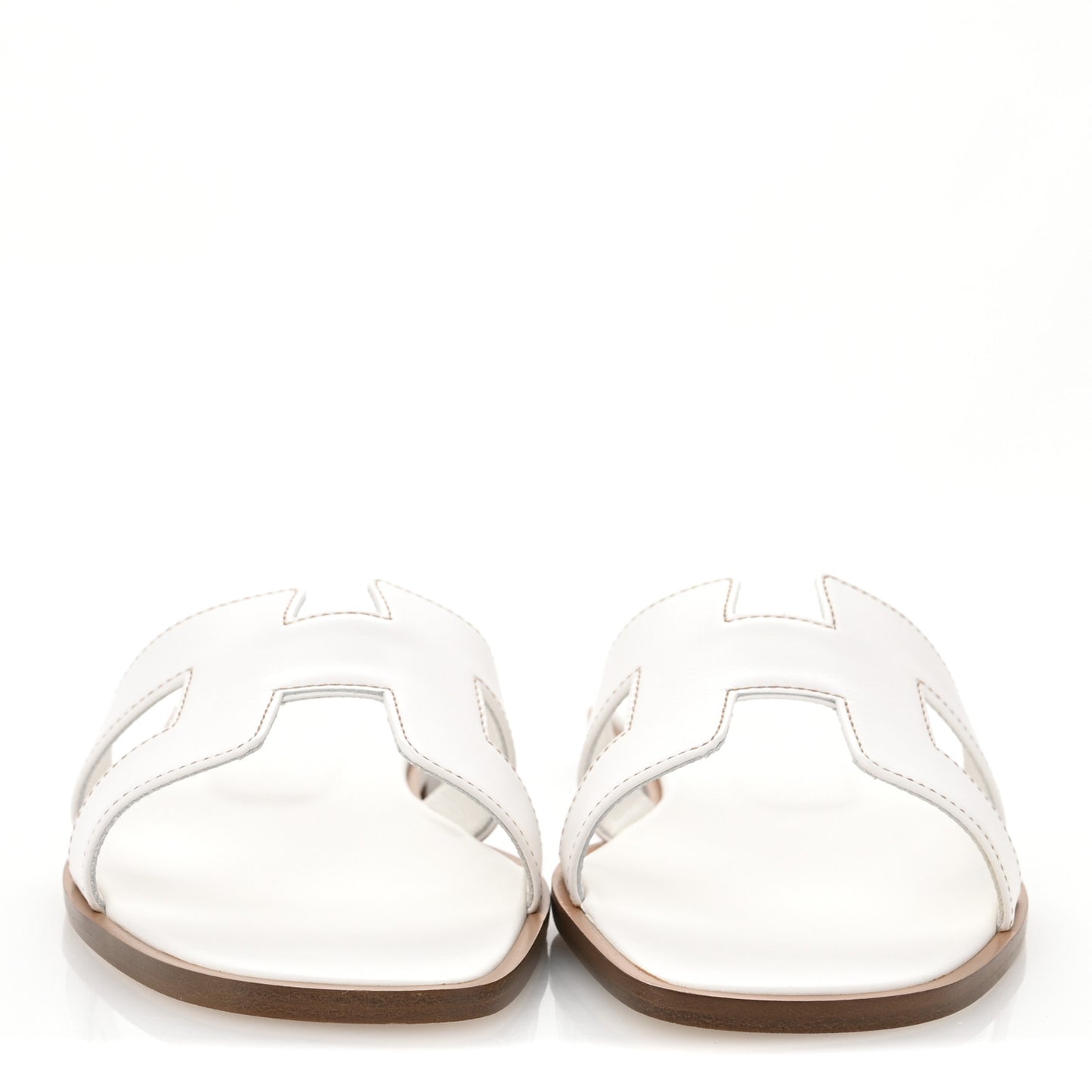 Box Calfskin Oran Sandals 37 White