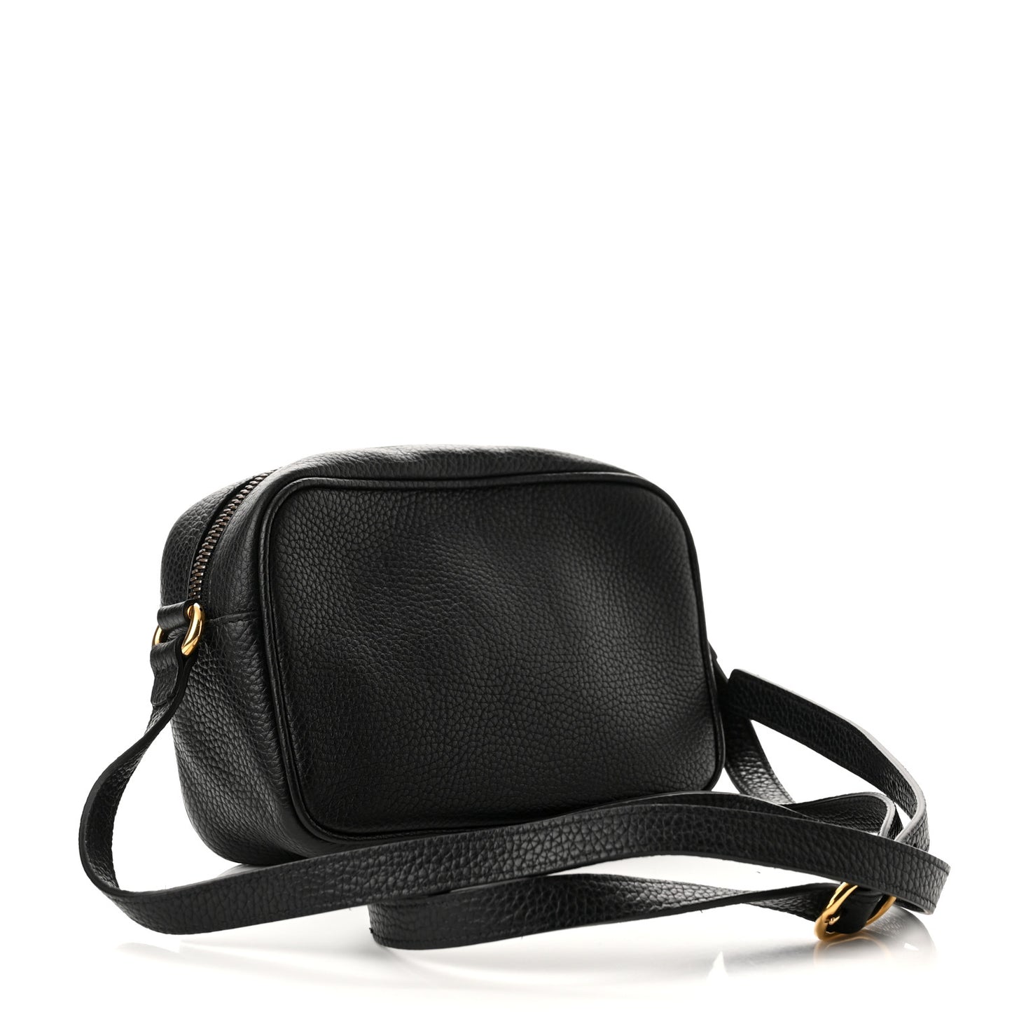Pebbled Calfskin Mini Soho Disco Bag Black
