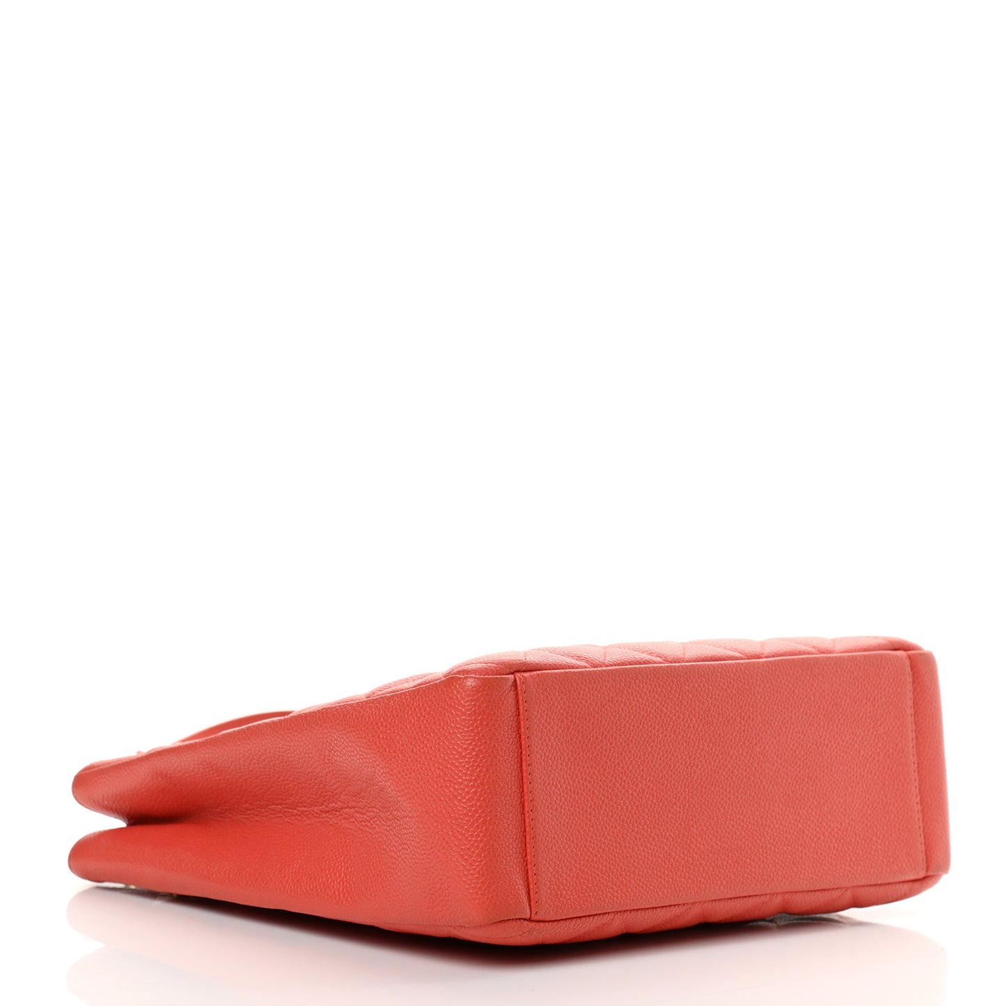 Caviar Quilted Petit Shopping Tote PST Orange