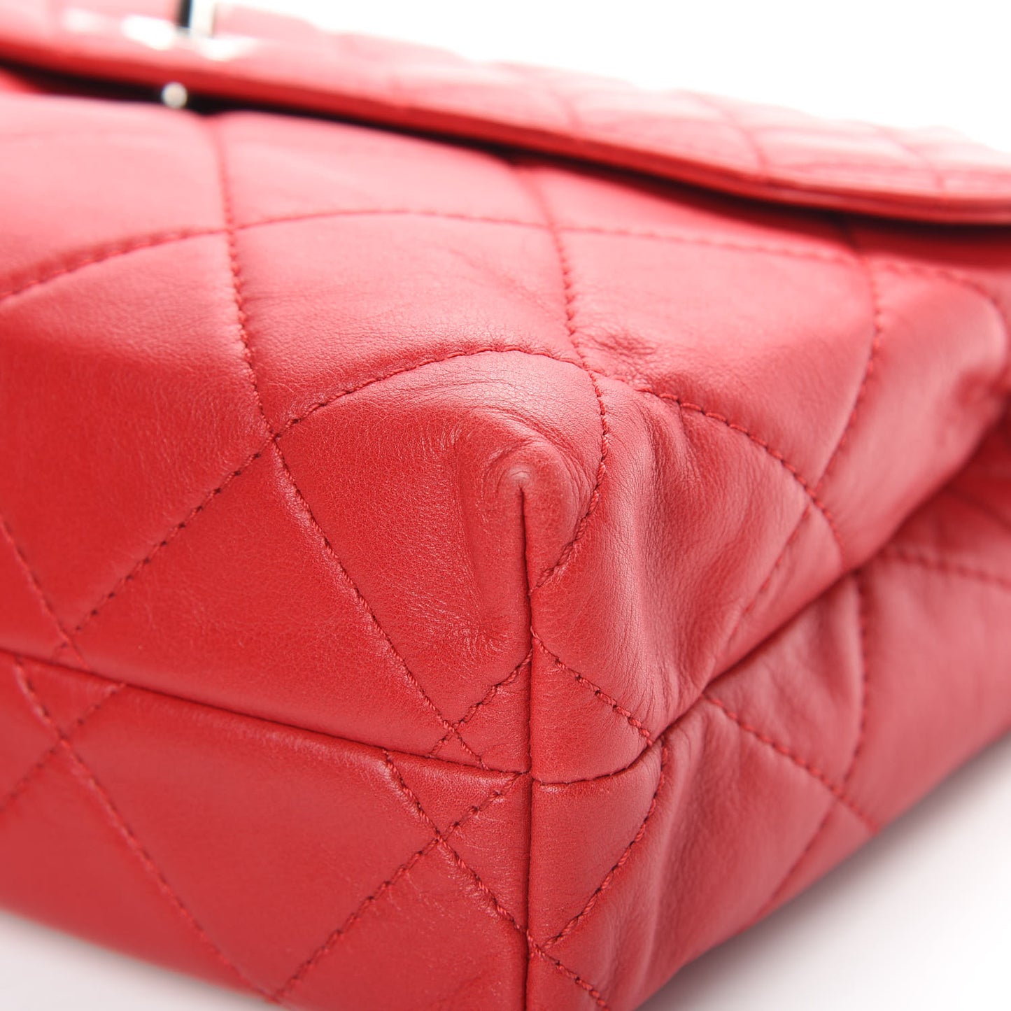 Calfskin Quilted In the Business Flap Bag Red