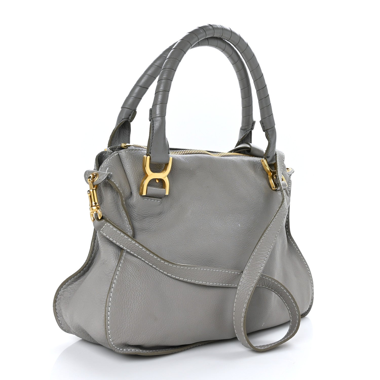 Chloe Calfskin Medium Marcie Satchel Cashmere Grey 3 of 11