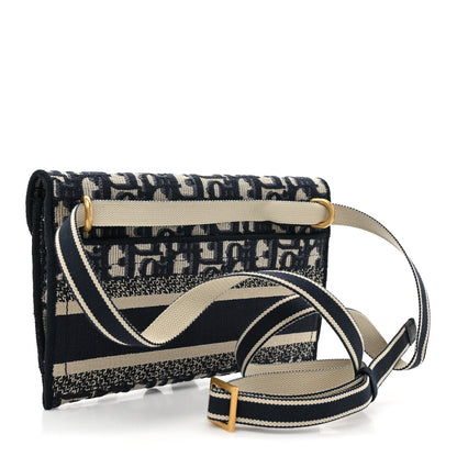 Christian Dior Oblique Slim Saddle Pouch Blue 3 of 9