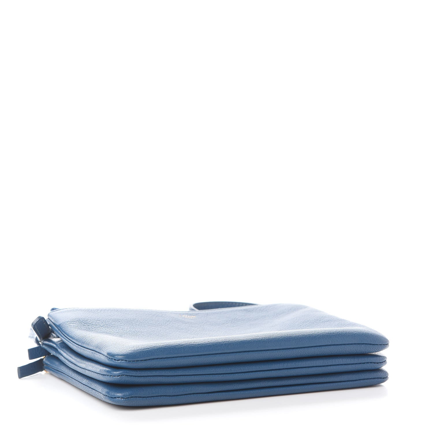 Celine Lambskin Small Trio Crossbody Bag Denim 4 of 10