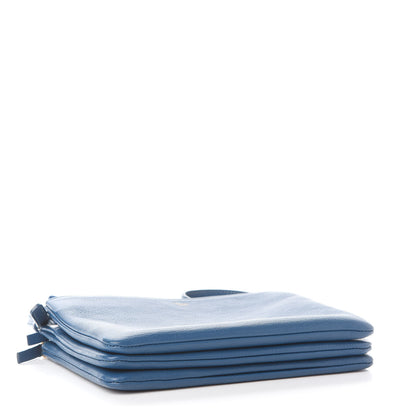 Celine Lambskin Small Trio Crossbody Bag Denim 4 of 10