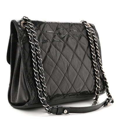 Chanel Crumpled Grained Calfskin Medium CC Crave Flap Black 3 of 14