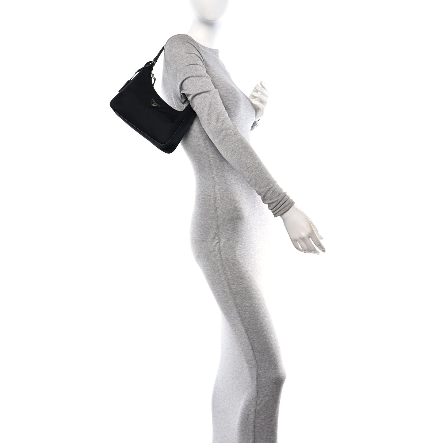 Tessuto Nylon Saffiano Mini Re-Edition 2005 Bag Black