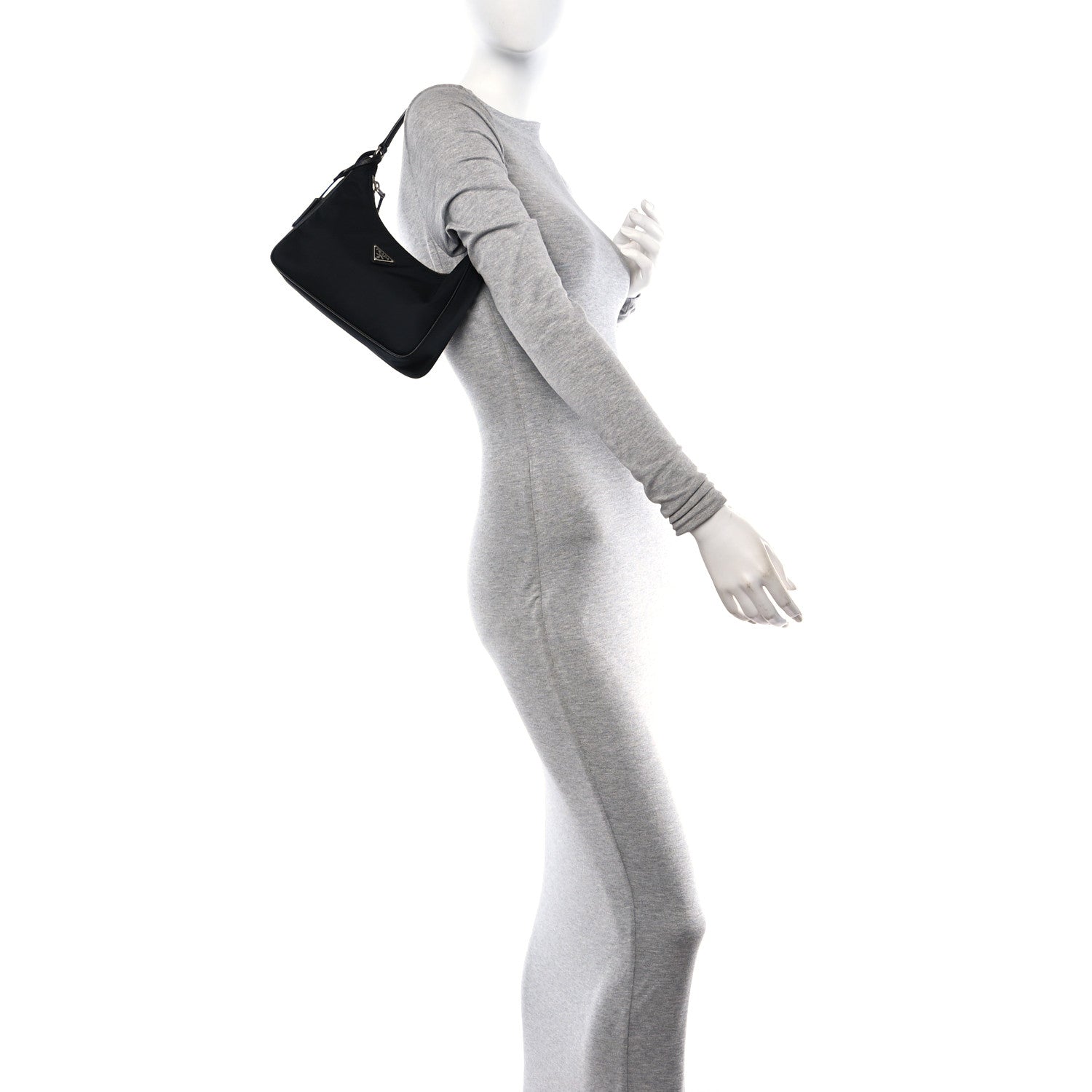 Prada Tessuto Nylon Saffiano Mini Re-Edition 2005 Bag Black 3 of 9