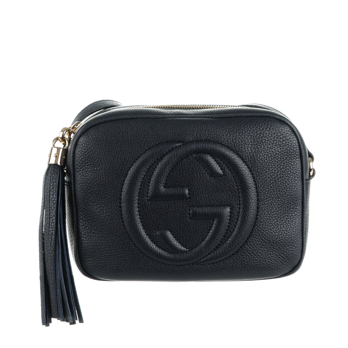 Pebbled Calfskin Small Soho Disco Bag Blue