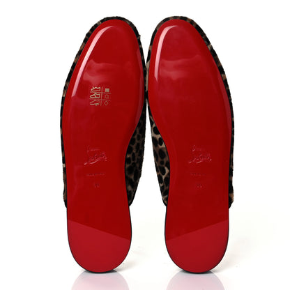 Christian Louboutin Pony Hair Coolito Swing Donna Flat 38 Brown Black 5 of 8
