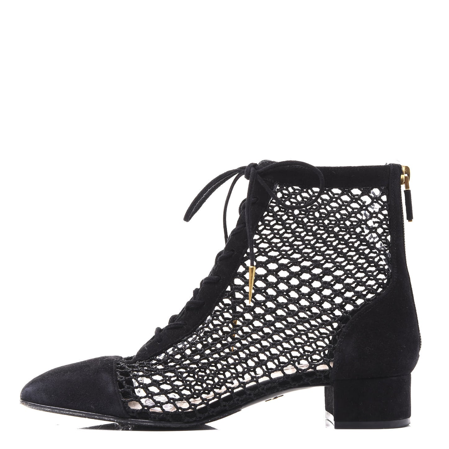 Suede Resille Naughtily-D 30mm Ankle Boots 38 Black