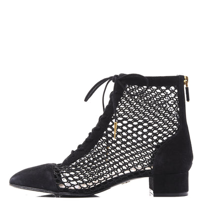 Christian Dior Suede Resille Naughtily-D 30mm Ankle Boots 38 Black 1 of 9