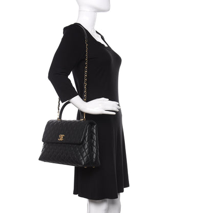 Chanel Caviar Quilted Medium Coco Handle Flap Black 2 of 10