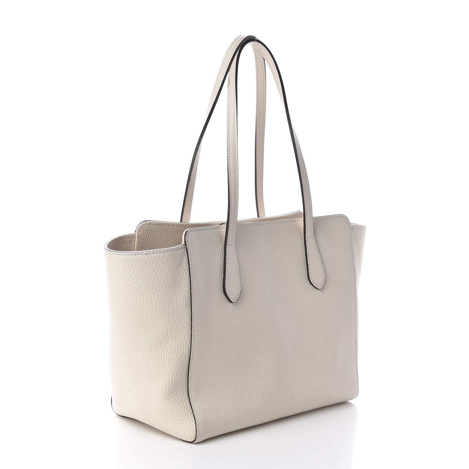 Gucci Dollar Calfskin Small Swing Tote Mystic White 3 of 9