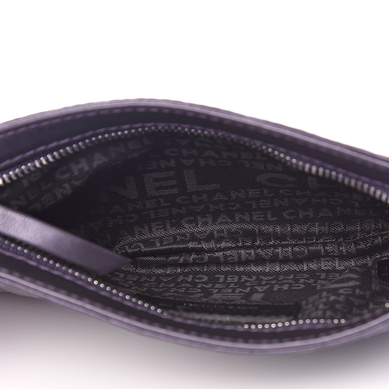 Chanel Lambskin Camellia Evening Bag Purple 5 of 7