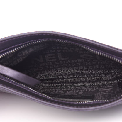 Chanel Lambskin Camellia Evening Bag Purple 5 of 7