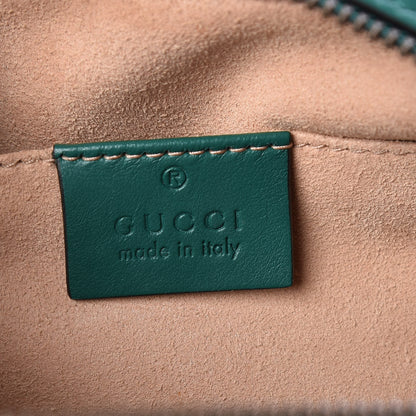 Gucci Calfskin Matelasse Small GG Marmont Chain Shoulder Bag Emerald Green 6 of 9