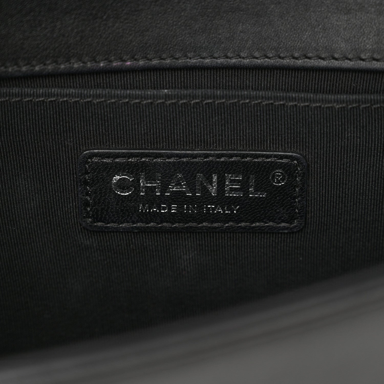 Chanel Calfskin Pleated Small Boy In Rome Flap Black White 7 of 15