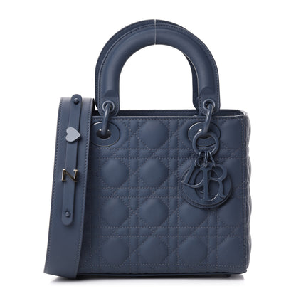 Christian Dior Ultra Matte Calfskin Cannage Small My ABCDior Lady Dior Dark Denim Blue 1 of 12
