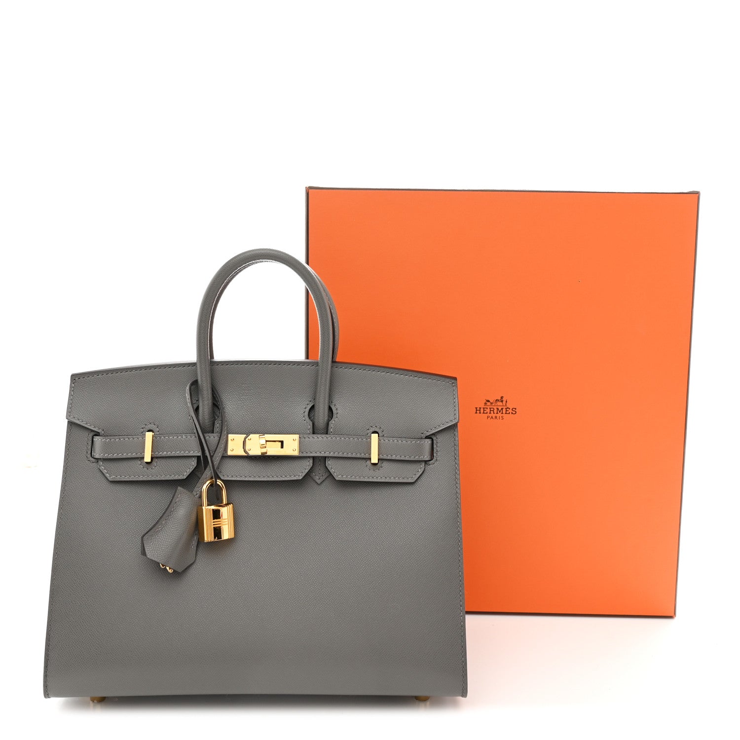 Hermes Madame Calfskin Birkin Sellier 25 Gris Meyer 11 of 11