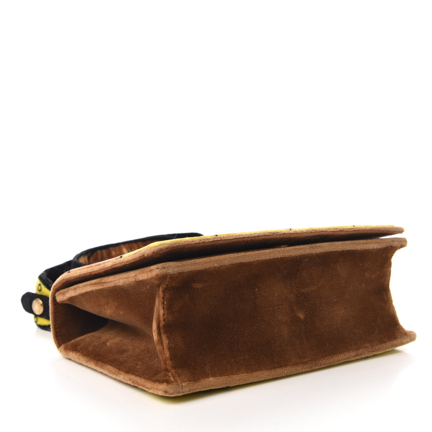 Prada Velluto Ricamo Cahier Shoulder Bag Cammello 4 of 9