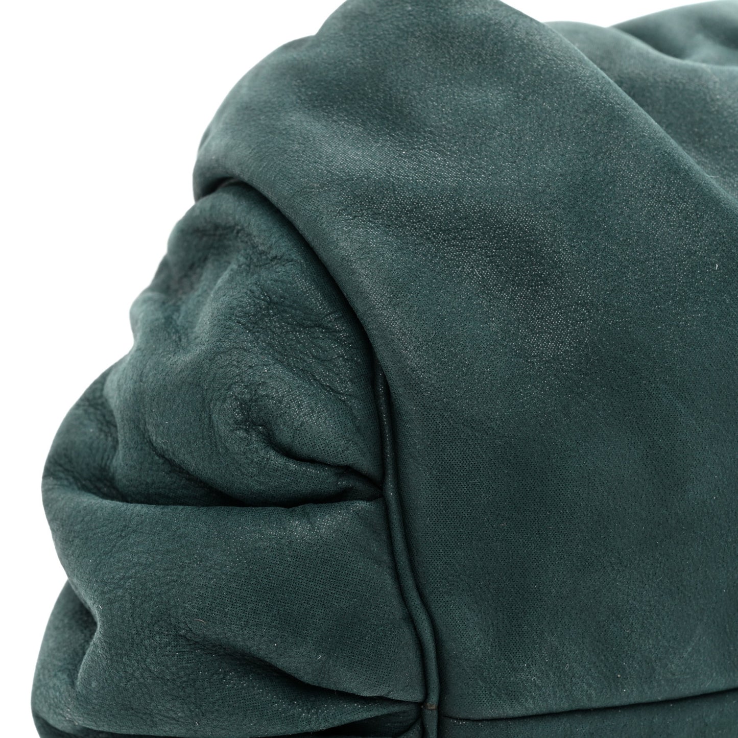 Iridescent Calfskin Midnight Stones Clutch Dark Green