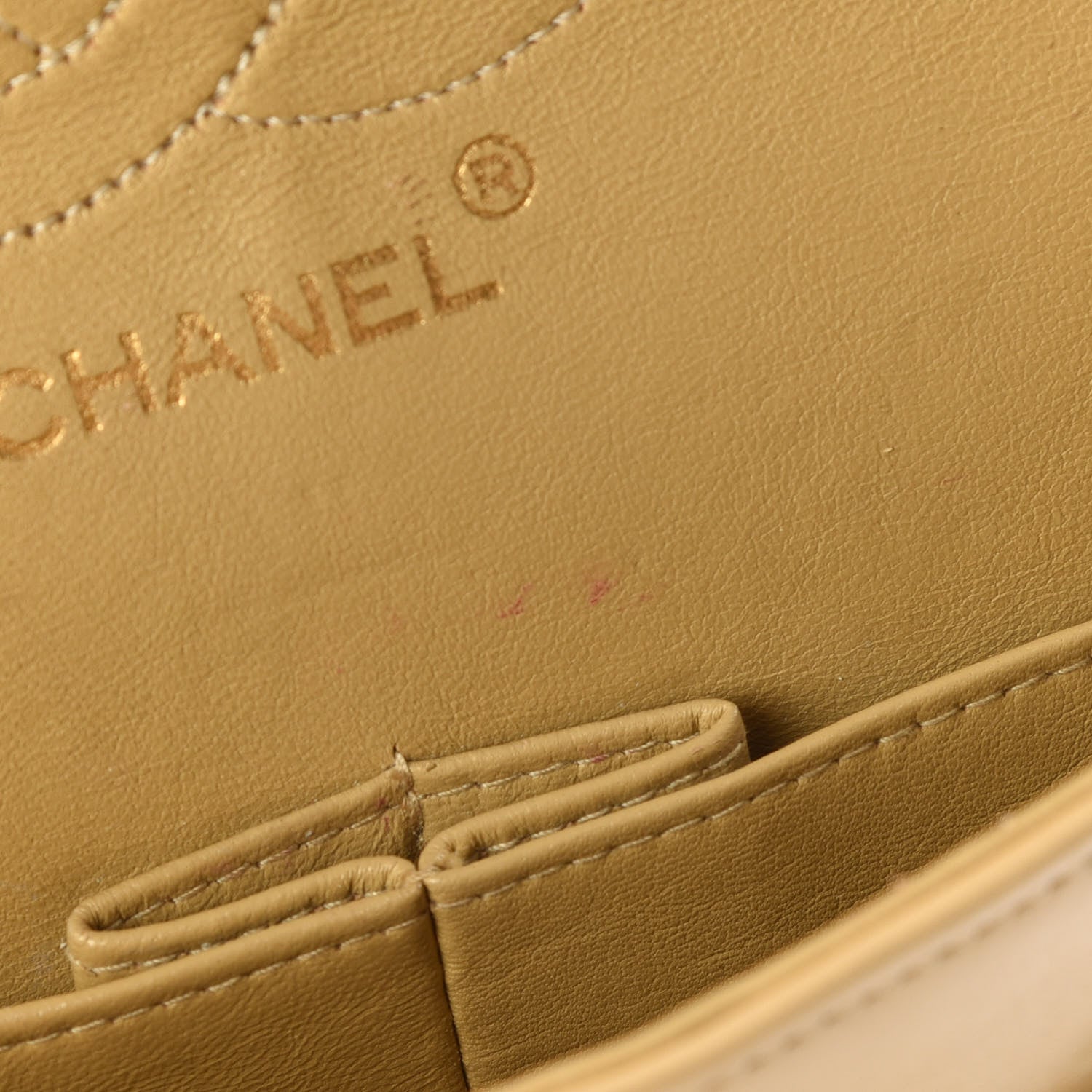 Chanel Lambskin Quilted Medium Double Flap Beige 12 of 12