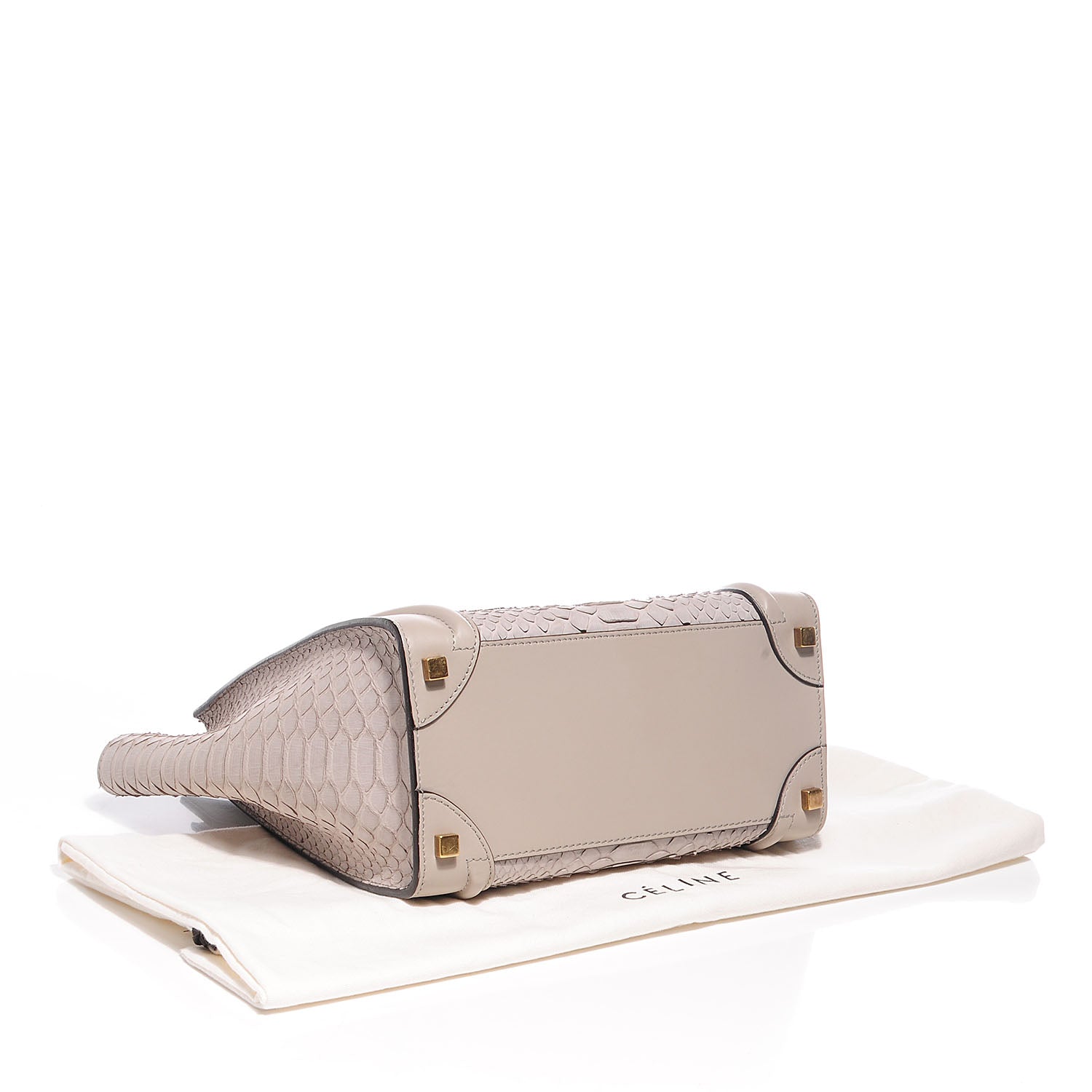 Celine Python Smooth Calfskin Micro Luggage Pearl 4 of 8