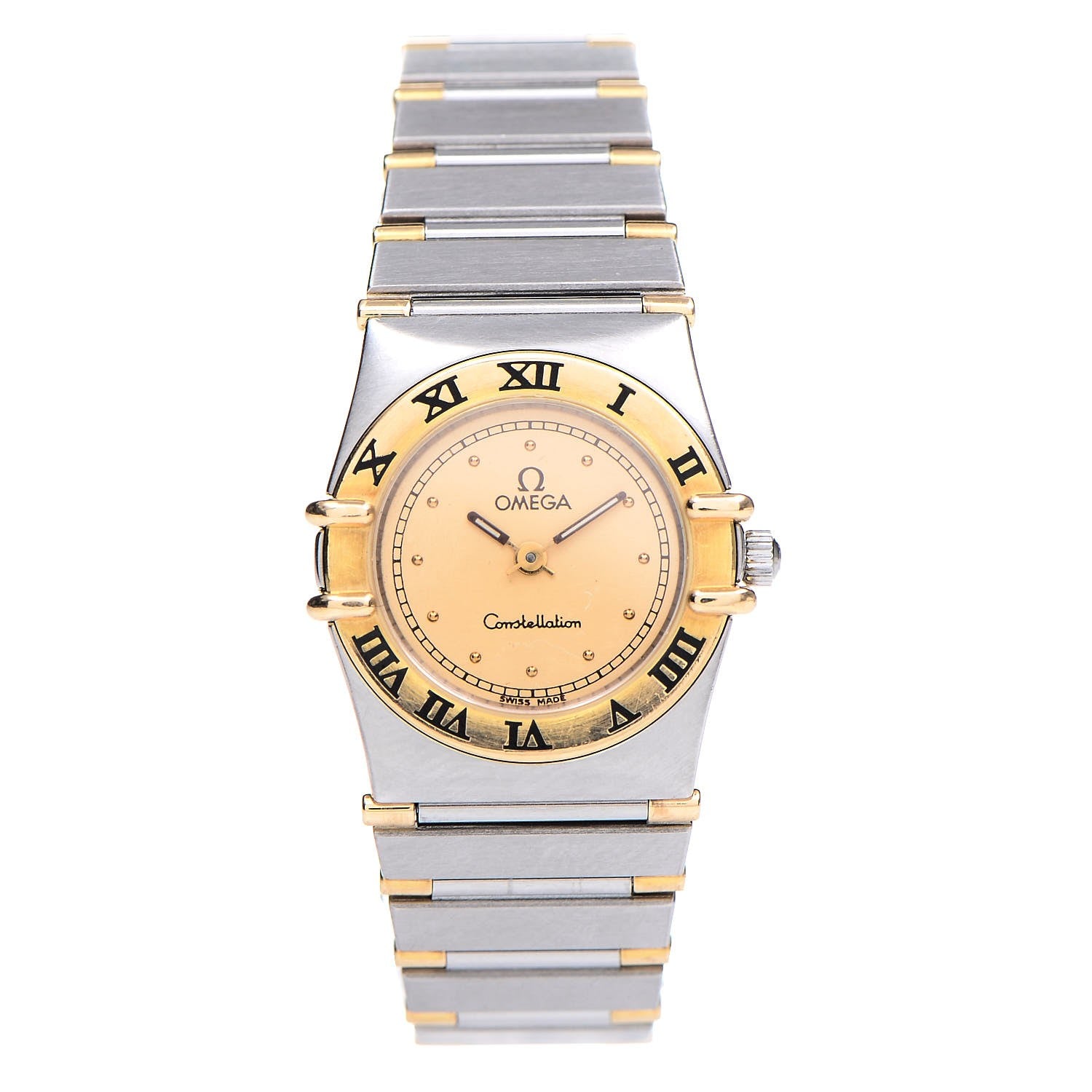 Omega Stainless Steel 18K Yellow Gold 22mm Constellation Quartz Watch Champagne 795.1080 1 of 6