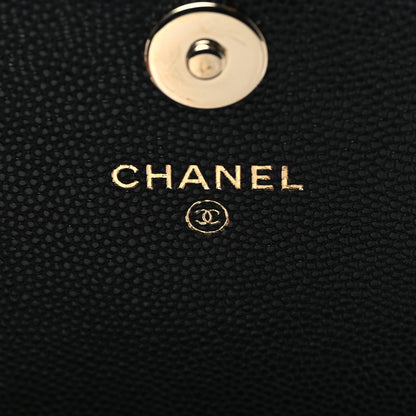 Chanel Caviar Quilted Square Wallet On Chain WOC Black 6 of 12