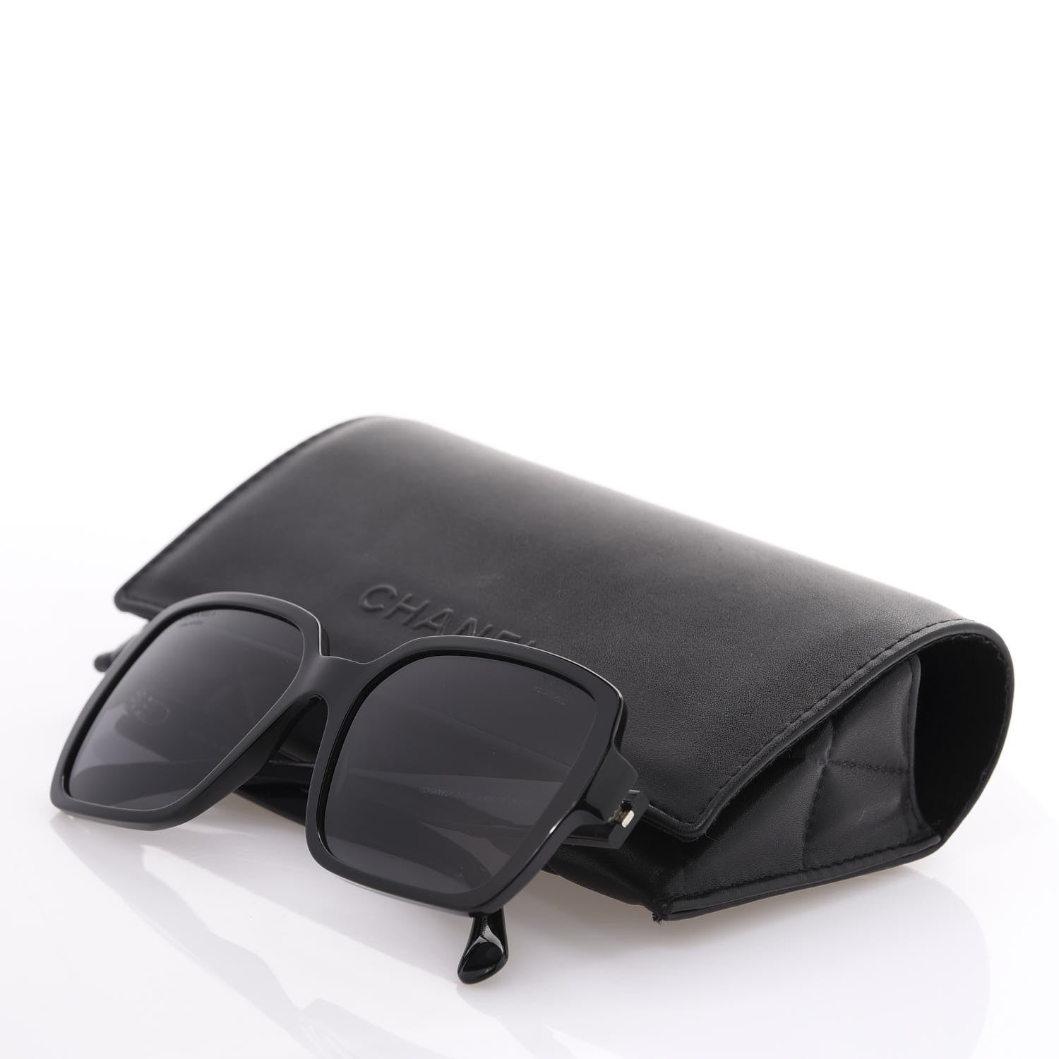 Chanel Acetate Polarized Square Sunglasses 5408 Black 8 of 8