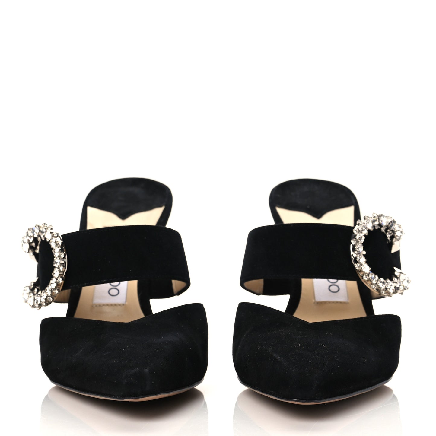 Suede Crystal Marta 90 Mules 38 Black