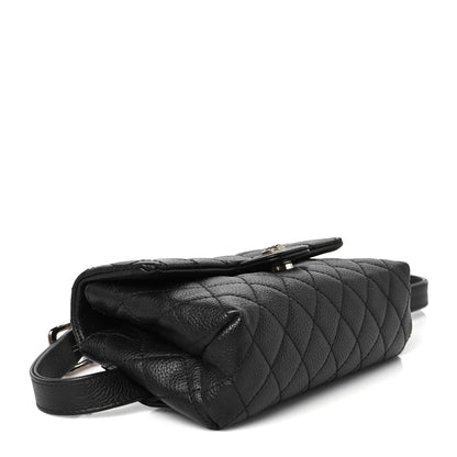 Chanel Grained Calfskin Quilted 2.55 Reissue Flap Belt Bag Clutch Black 4 of 10