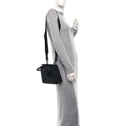 Christian Dior Ultra Matte Calfskin Cannage Small My ABCDior Lady Dior Black 2 of 9