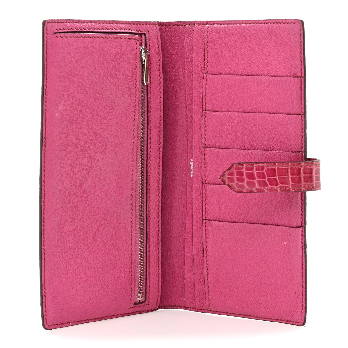Shiny Alligator Bearn Wallet Rose Scheherazade