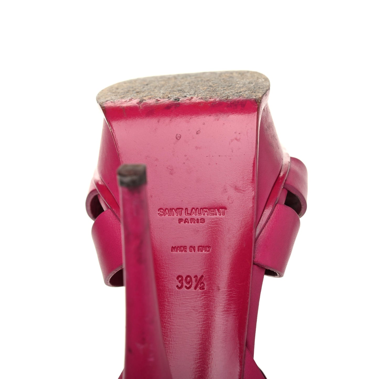Calfskin Tribute 105 Platform Sandals 39.5 Fuchsia
