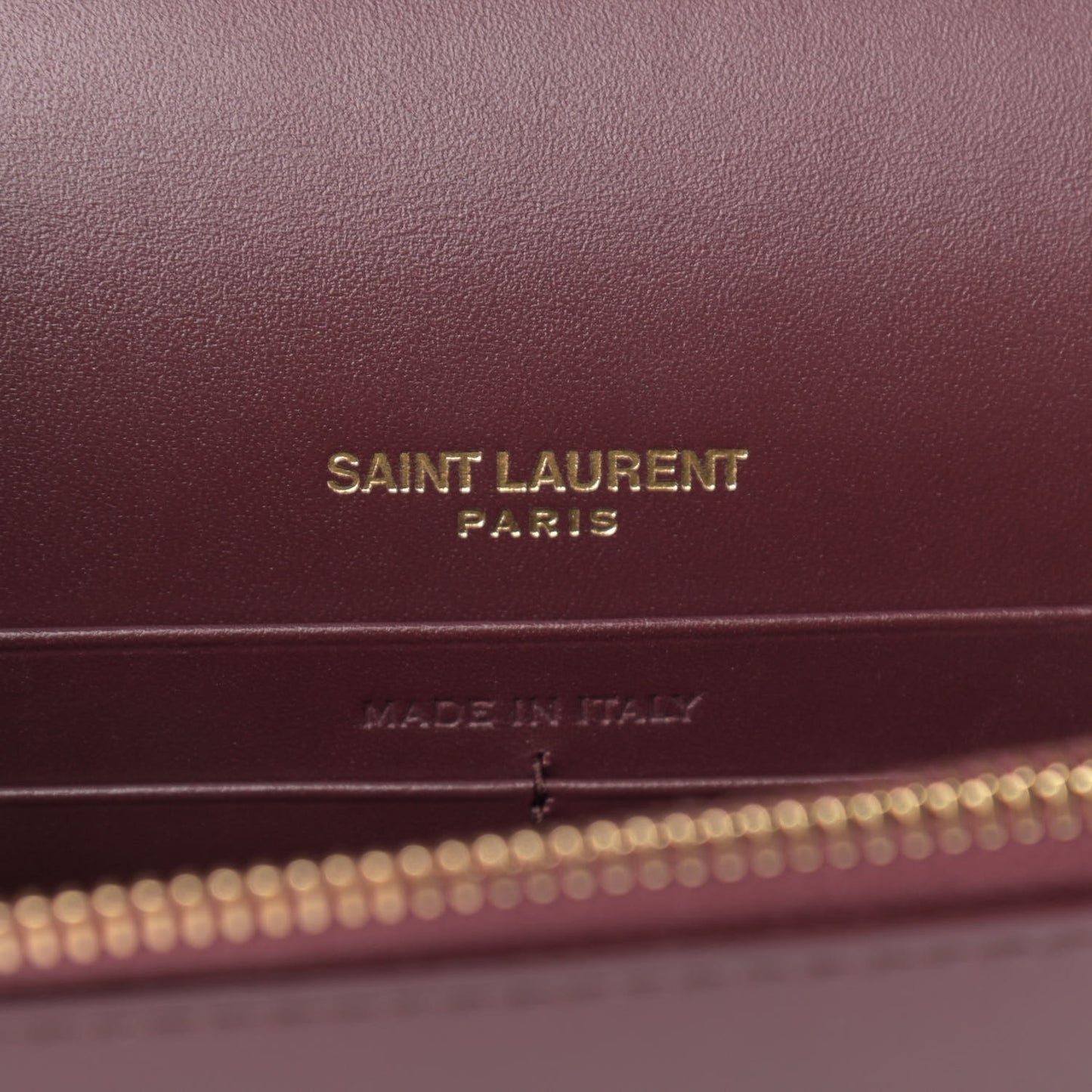 Smooth Calfskin Classic Monogram Kate Tassel Chain Wallet Palissandre