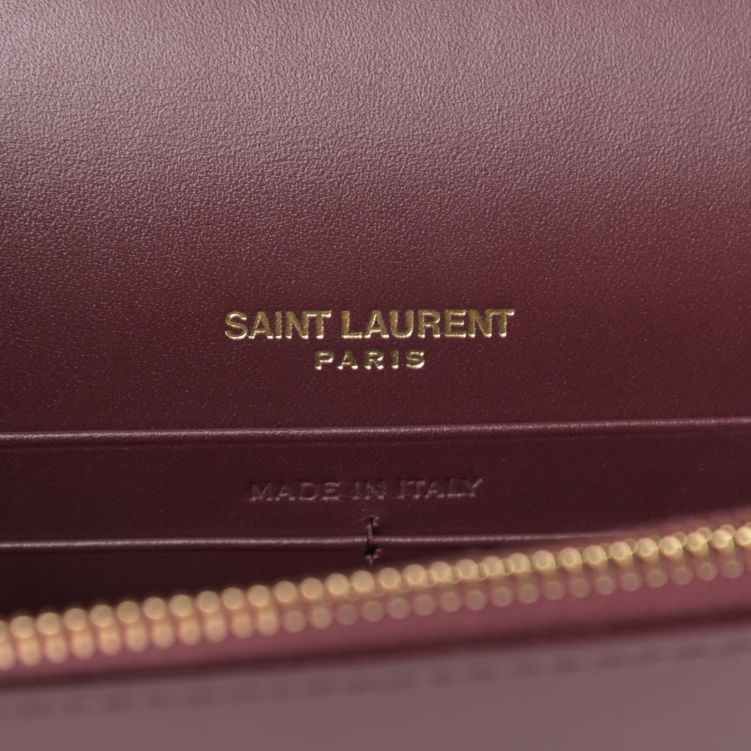 Saint Laurent Smooth Calfskin Classic Monogram Kate Tassel Chain Wallet Palissandre 6 of 8