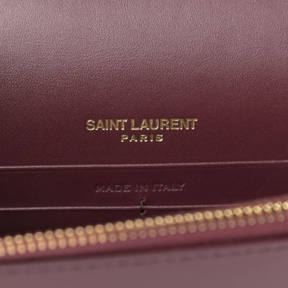 Saint Laurent Smooth Calfskin Classic Monogram Kate Tassel Chain Wallet Palissandre 6 of 8