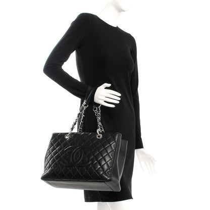 Chanel Caviar Quilted Grand Shopping Tote GST Black 2 of 7