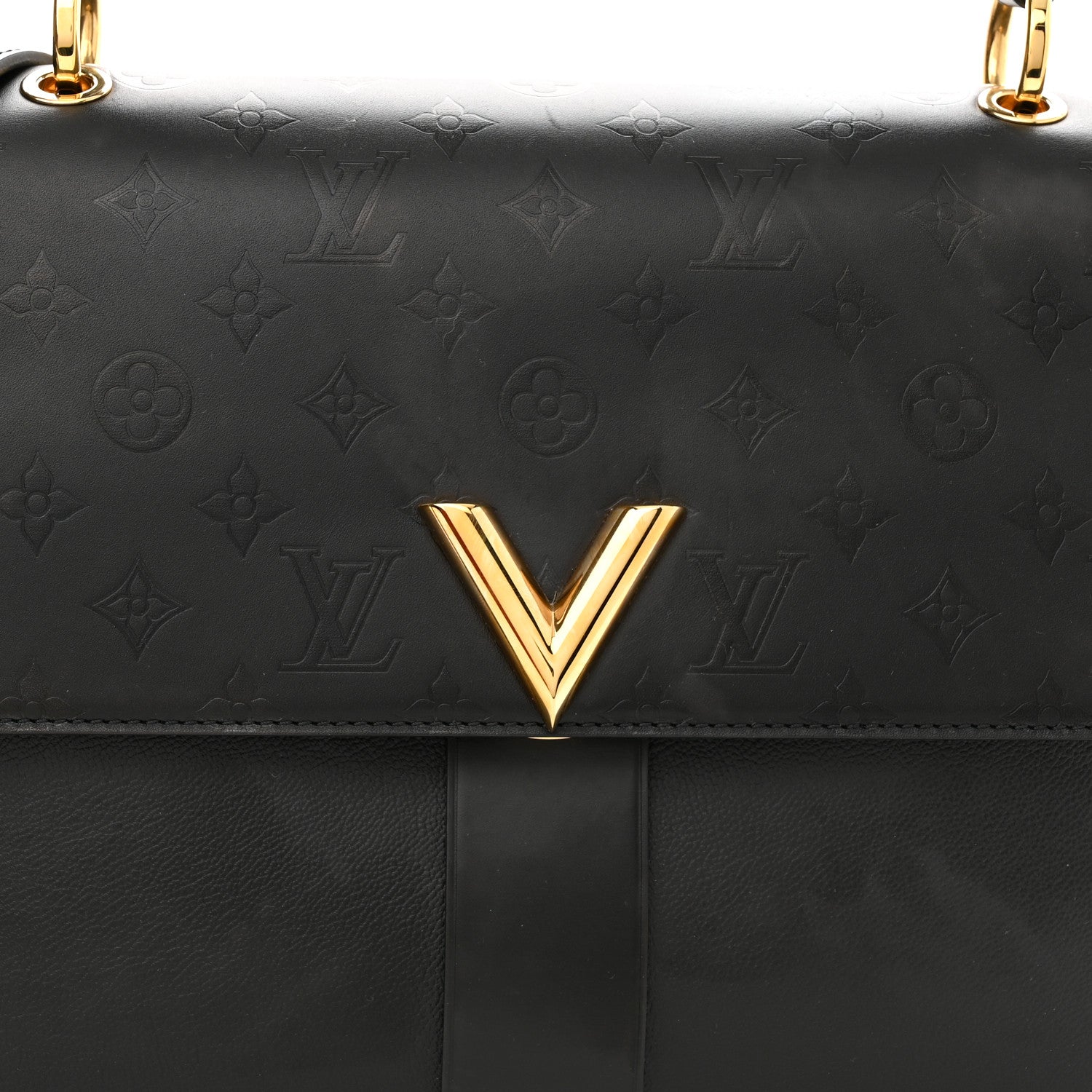 Louis Vuitton Calfskin Monogram Very One Handle Black 7 of 12