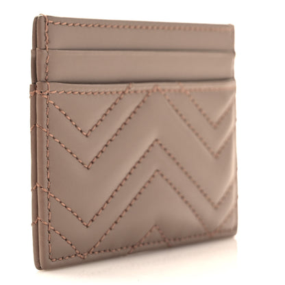 Gucci Calfskin Matelasse GG Marmont Card Holder Porcelain Rose 3 of 6