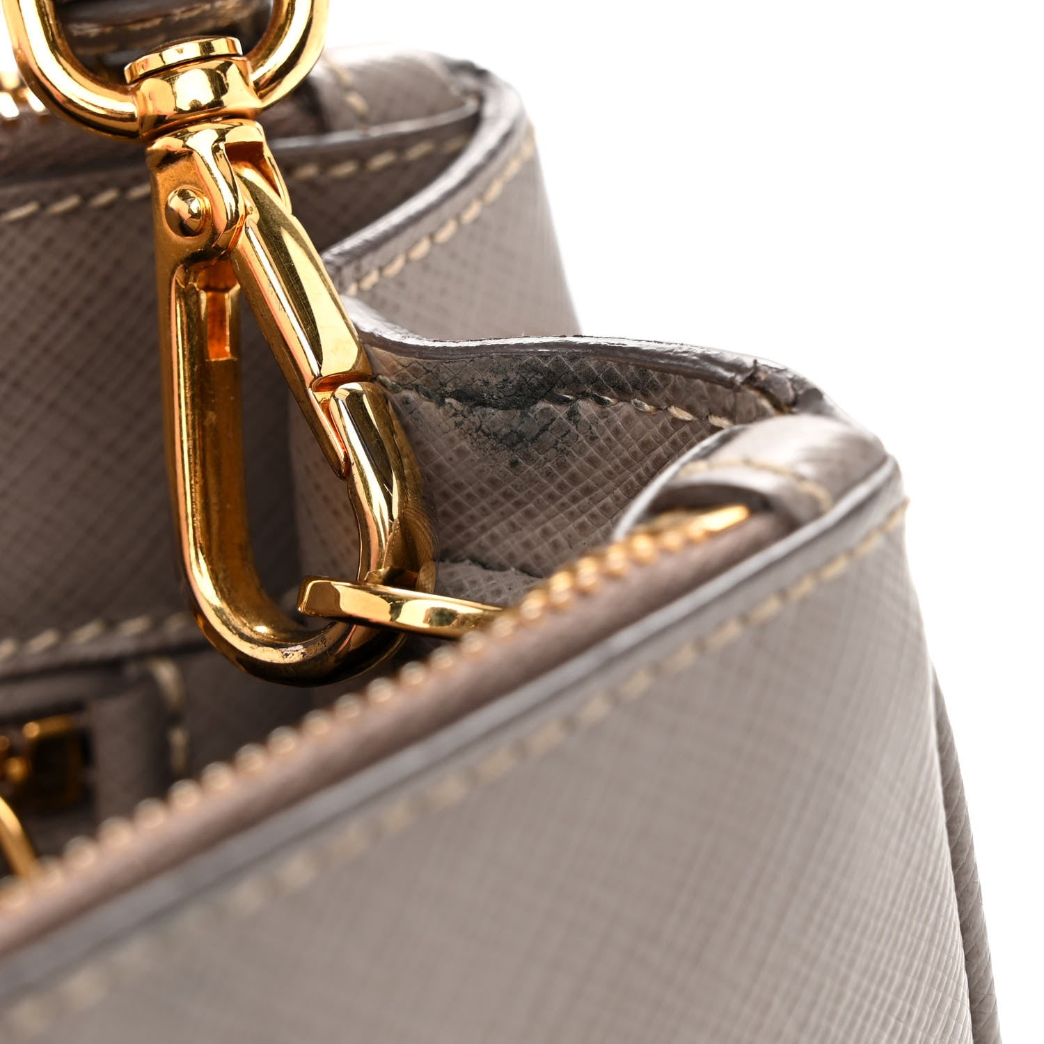 Prada Saffiano Small Galleria Double Zip Tote Argilla 11 of 15