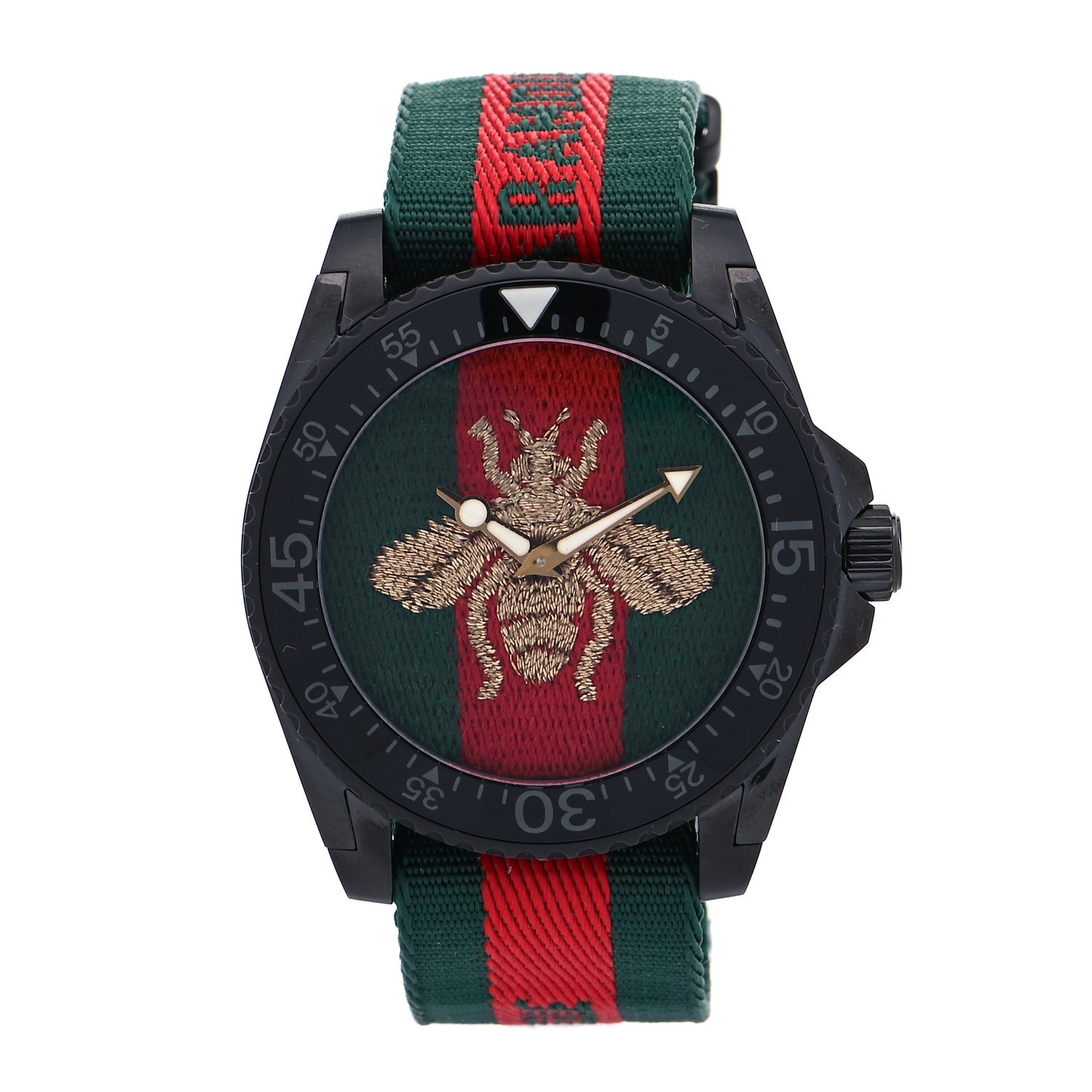 Stainless Steel Nylon 45mm Le Marche Des Merveilles Bee Quartz Watch Green