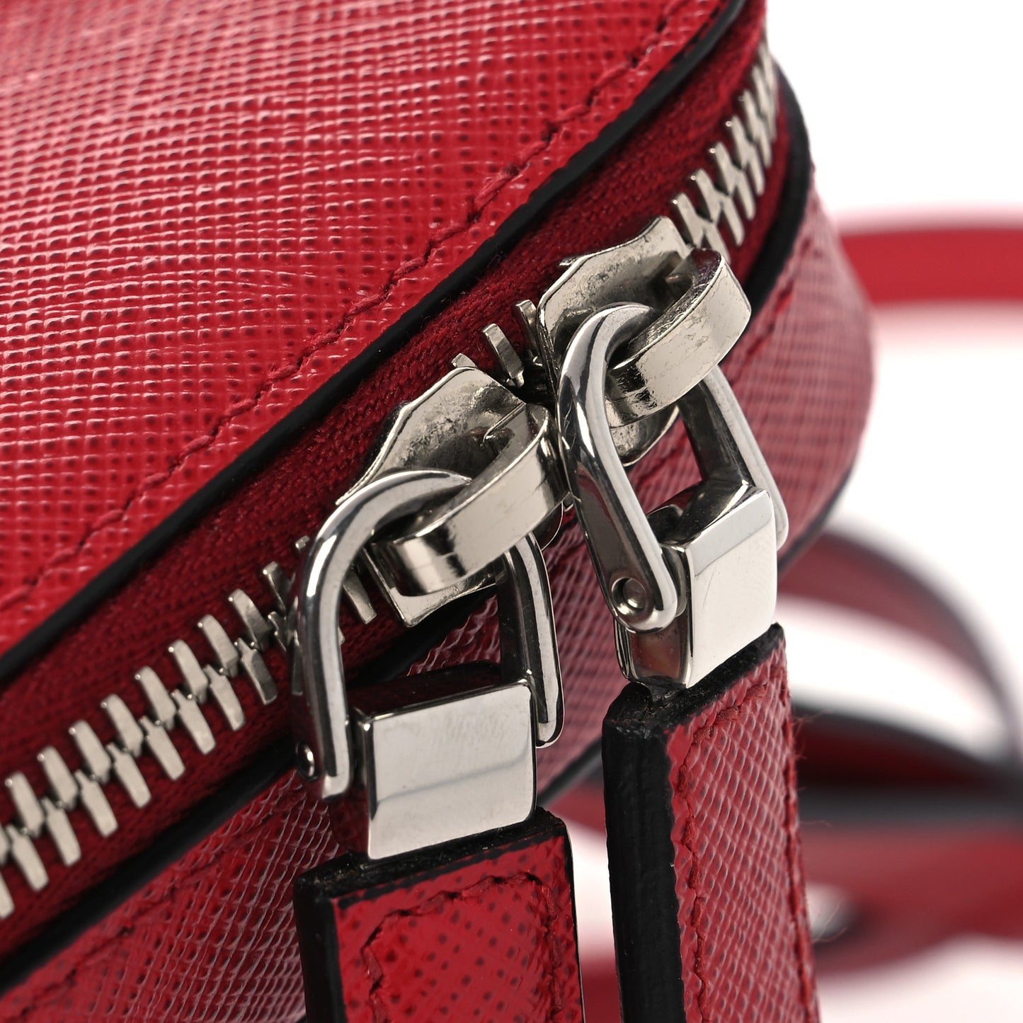 Saffiano Harness Crossbody Travel Pouch Fuoco