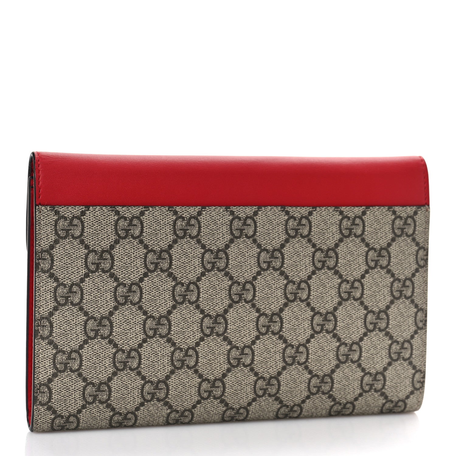 Gucci GG Supreme Monogram Mini Peony Pearly Clutch Red 3 of 8