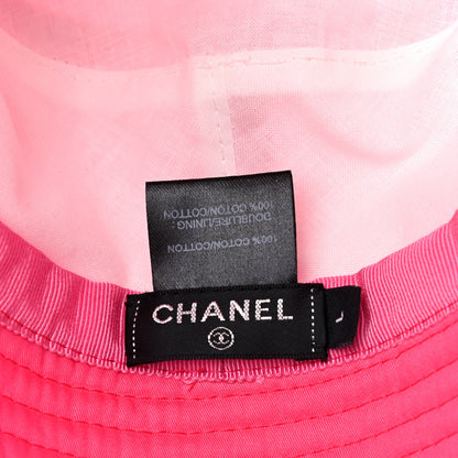 Chanel Canvas CC Bucket Hat L Fuchsia Orange 5 of 5